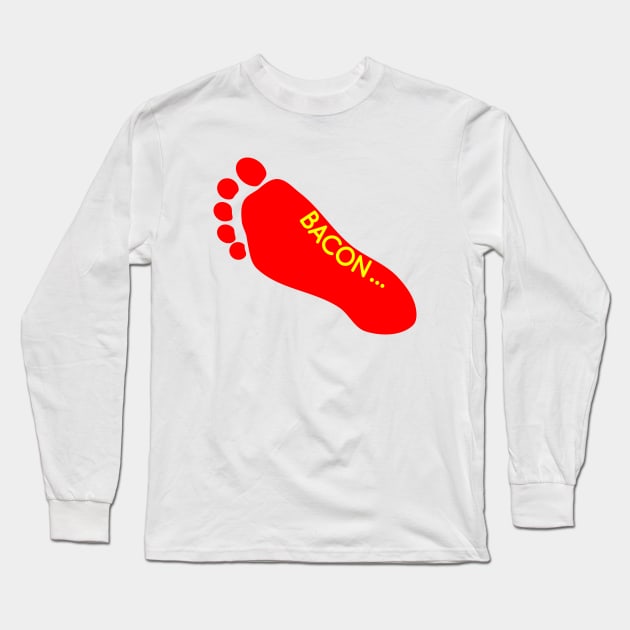 Bacon Foot Tattoo Long Sleeve T-Shirt by mailboxdisco